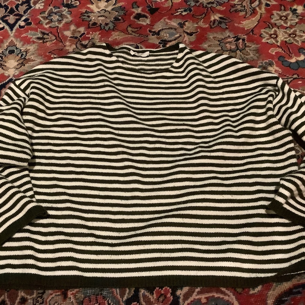 Carly Jean One size green striped sweater